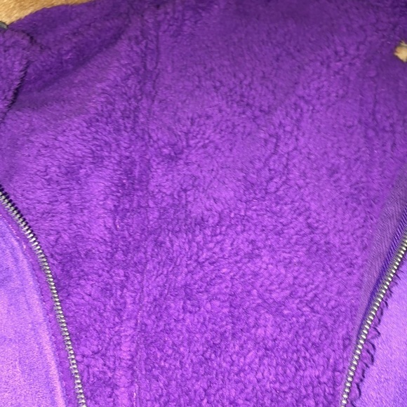 Chico’s size 12 purple faux suede /shearling vest, super cute with  denim - Picture 11 of 16